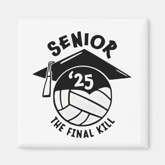 Senior 2025 Volleyball-Abschluss Magnet (Vorne)