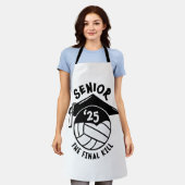 Senior 2025 Volleyball-Abschluss Schürze (Getragen)