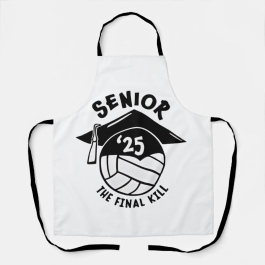 Senior 2025 Volleyball-Abschluss Schürze (Vorderseite)