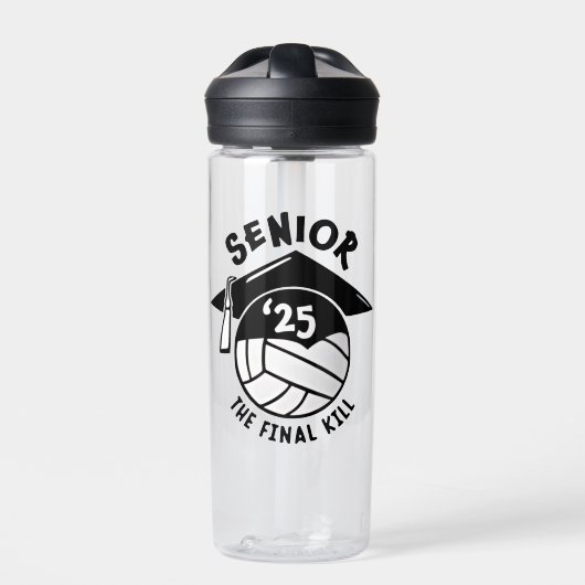 Senior 2025 Volleyball-Abschluss Trinkflasche (Vorderseite)