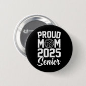 Senior 2025 Volleyball Mama High School Abschluss Button (Vorne & Hinten)