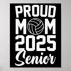 Senior 2025 Volleyball Mama High School Abschluss Poster