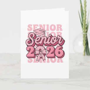 Senior 2026 Abschlussjahrgang 2026 Coquette Rosa S Karte