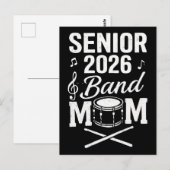 Senior 2026 Band Mom Postkarte (Vorne/Hinten)
