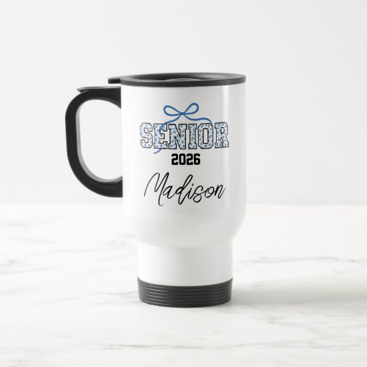 Senior 2026 Becher, Personalisierter Abschlussbech Reisebecher (Links)