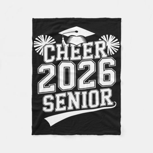 Senior 2026 Cheer-Team-Mama Abitur Fleecedecke (Vorderseite)