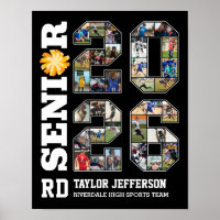 Senior 2026 Cheerleading-Team Sportfoto-Collage