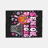 Senior 2026 class of 2026 basketball coquette bow fleecedecke (Vorderseite (Horizontal))