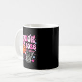 Senior 2026 class of 2026 basketball coquette bow kaffeetasse (Vorderseite Links)