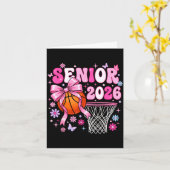 Senior 2026 class of 2026 basketball coquette bow karte (Gelbe Blume)