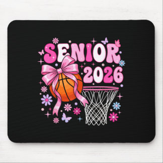 Senior 2026 class of 2026 basketball coquette bow mousepad