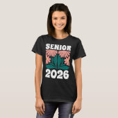 Senior 2026 Custom Retro Groovy Blume Abschluss T-Shirt (Vorne ganz)