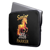 Senior 2026 Fire Horse Chinese Zodiac Personalized Laptopschutzhülle (Vorderseite Links)
