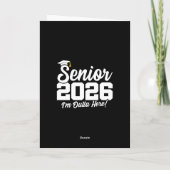 Senior 2026 Funny Graduation Quote Typography Karte (Rückseite)