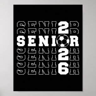 Senior 2026 Fußball Abiturienten Schule Abschluss Poster