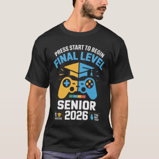 Senior 2026 Gamer Graduation T-Shirt