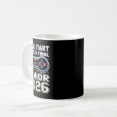 Senior 2026 Gamer Mode On Press Start Final Level  Kaffeetasse (Vorderseite Links)