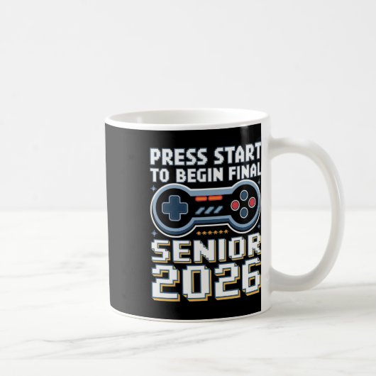 Senior 2026 Gamer-Modus An Drück Start Finallevel  Kaffeetasse (Rechts)