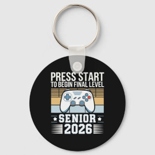 Senior 2026 Gamer-Modus An Drück Start Finallevel  Schlüsselanhänger
