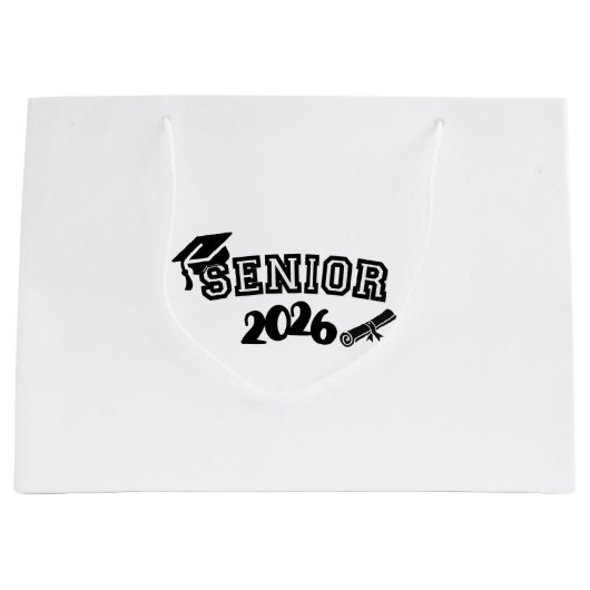 Senior 2026 Gift Bag Große Geschenktüte (Vorderseite)