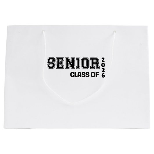 Senior 2026 Gift Bag Große Geschenktüte (Vorderseite)