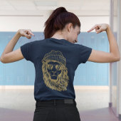 Senior 2026 Gold with Blue Polka Dots Lion T-Shirt Tri-Blend Shirt