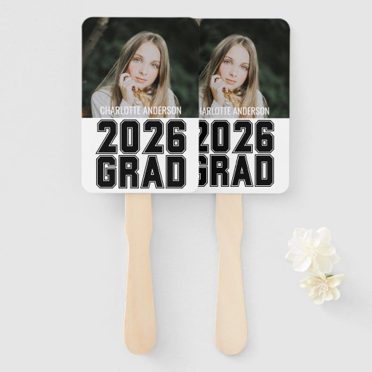 Senior 2026 Grad Photo Fächer (Vorne und Hinten)