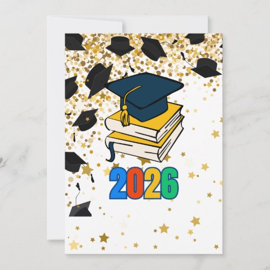 Senior 2026 Graduation Graphic - Educational Dankeskarte (Vorderseite)