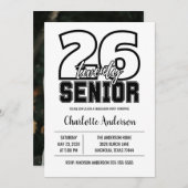 Senior 2026 Graduation Photo Einladung (Vorne/Hinten)