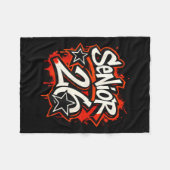 Senior 2026 Graffiti Drip Style Graduation Graphic Fleecedecke (Vorderseite (Horizontal))