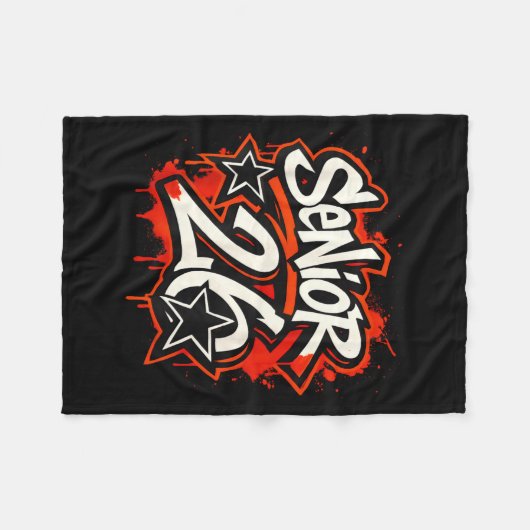 Senior 2026 Graffiti Drip Style Graduation Graphic Fleecedecke (Vorderseite (Horizontal))