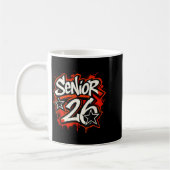 Senior 2026 Graffiti Drip Style Graduation Graphic Kaffeetasse (Links)