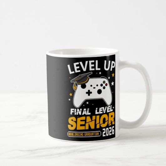Senior 2026 Level Up Abschlussfeier Absolvent Gami Kaffeetasse (Rechts)