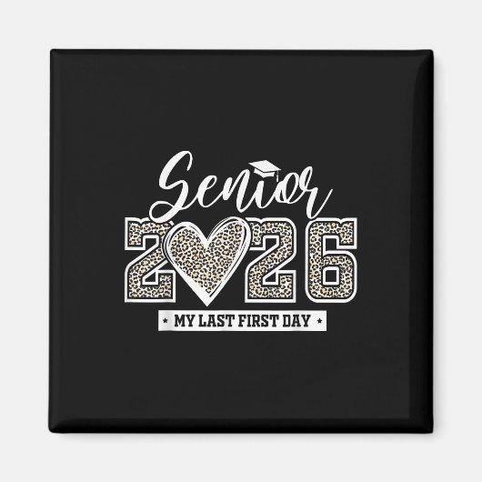 Senior 2026 Mein letzter Leopard Abschluss C Magnet (Vorne)
