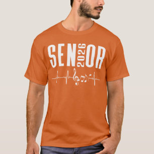 Senior 2026 Musik Herzschlag Band Orchester Chor f T-Shirt