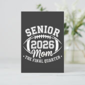 Senior 2026 Mutter Das letzte Viertel Dankeskarte (Stehend Vorderseite)