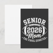 Senior 2026 Mutter Das letzte Viertel Dankeskarte (Vorne/Hinten)