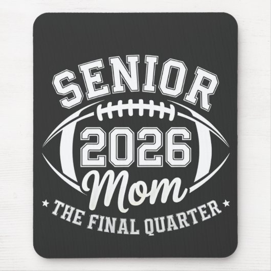 Senior 2026 Mutter Das letzte Viertel Mousepad (Vorne)