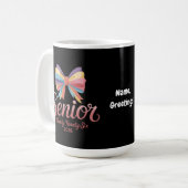 Senior 2026 Niedlich Rainbow Bow Abschluss Coquett Kaffeetasse (Vorderseite Links)