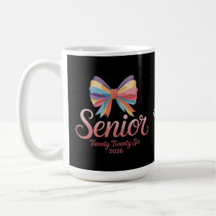 Senior 2026 Niedlich Rainbow Bow Abschluss Coquett Kaffeetasse