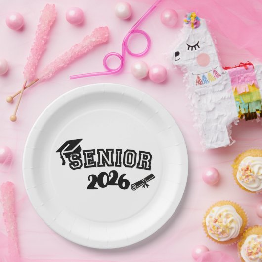 Senior 2026 Paper Plate Pappteller (Party)