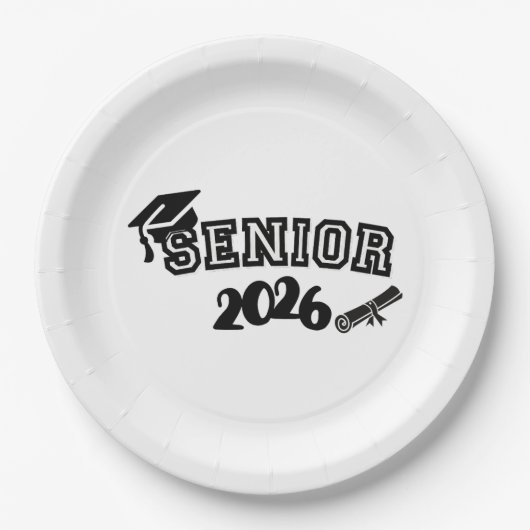 Senior 2026 Paper Plate Pappteller (Vorderseite)