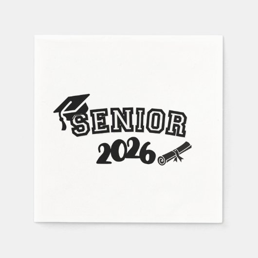Senior 2026 Papiertaschentuch Serviette (Vorderseite)