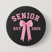 Senior 2026 Pink Bow Button (Vorderseite)