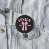 Senior 2026 Pink Bow Button (Beispiel)