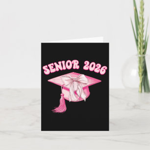 Senior 2026 Pink Coquette Bow Cap Cl von 2026 Grad Karte