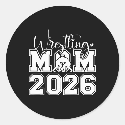 Senior 2026 Ringer-Mutter Stolz Senior 2026 Mutter Runder Aufkleber (Vorderseite)