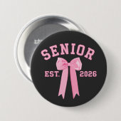 Senior 2026 Rosa Schleife Button (Vorne & Hinten)