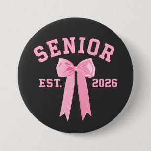 Senior 2026 Rosa Schleife Button