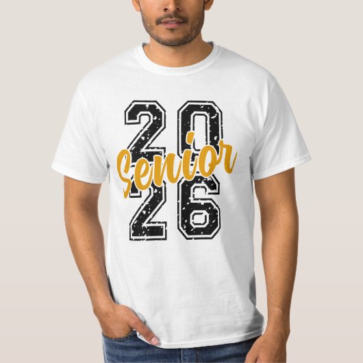 Senior 2026 Shirt, Class of 2026 Senior SVG, Gradu T-Shirt (Vorderseite)